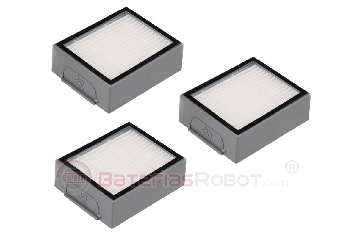 3 filtros HEPA Roomba Serie 800 900 (Compatible iRobot)