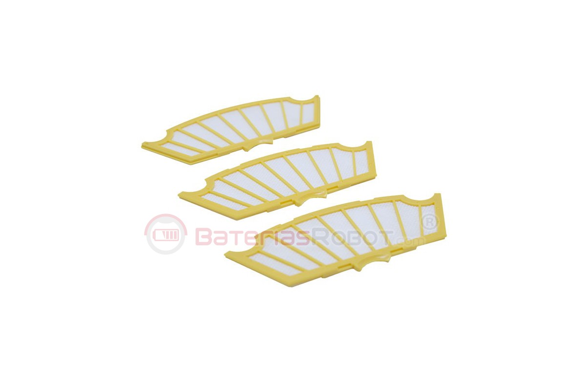 Pack of 3 filters for Roomba 500 (Compatible with iRobot). Spares and  accessories