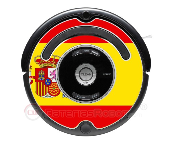 Bandera de España. Pegatina para Roomba.
