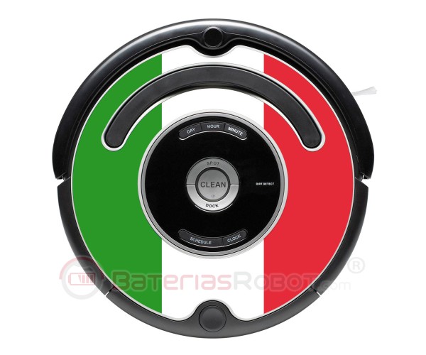 Bandera de Italia. Pegatina para Roomba.