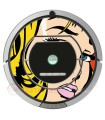 POP-ART Garota Warhol. Vinil decorativo para o Roomba - Serie 700