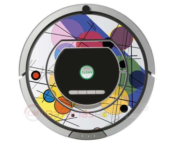 POP-ART Kandinsky circles. Vinyl for Roomba - Serie 700